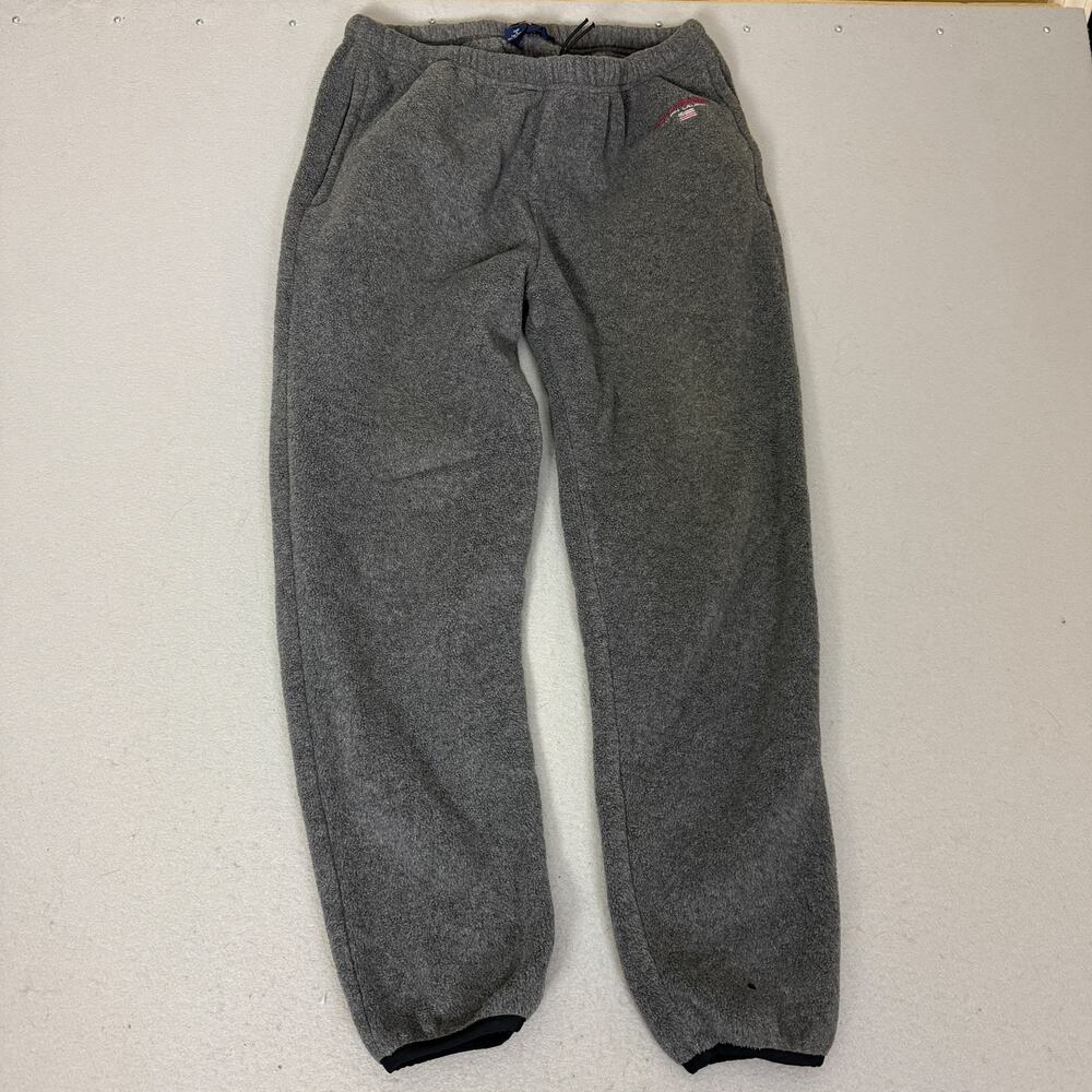 Polo Sport Ralph Lauren Fleece Pants Gray USA Made Mens L Jogger Sweatpants